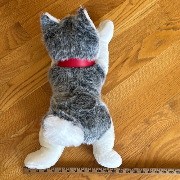 Husky Plush Dog Toy - Gray and White - Picture 7 of 7